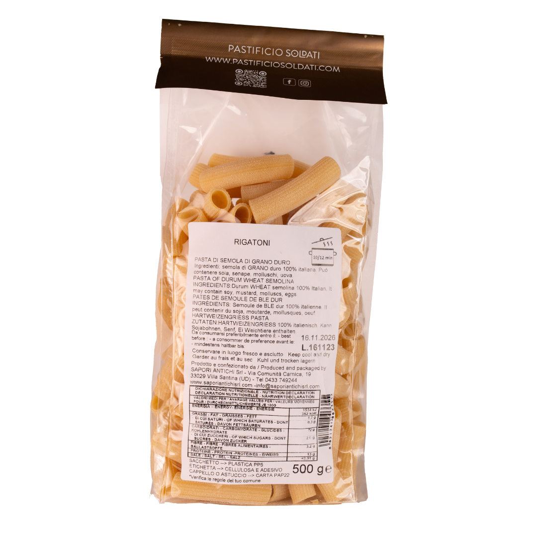White Pasta Rigatoni 500g