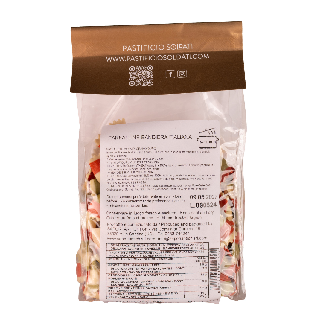 Italian Flag Pasta Farfalline 250g